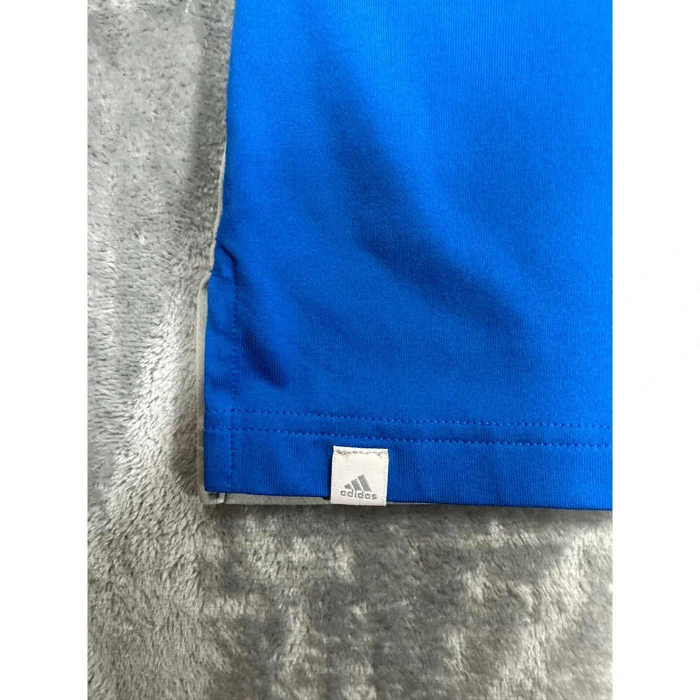 Adidas Climacool Golf Polo Shirt Mens 2XL Gray Blue Colorblock Nationwide Logo‎